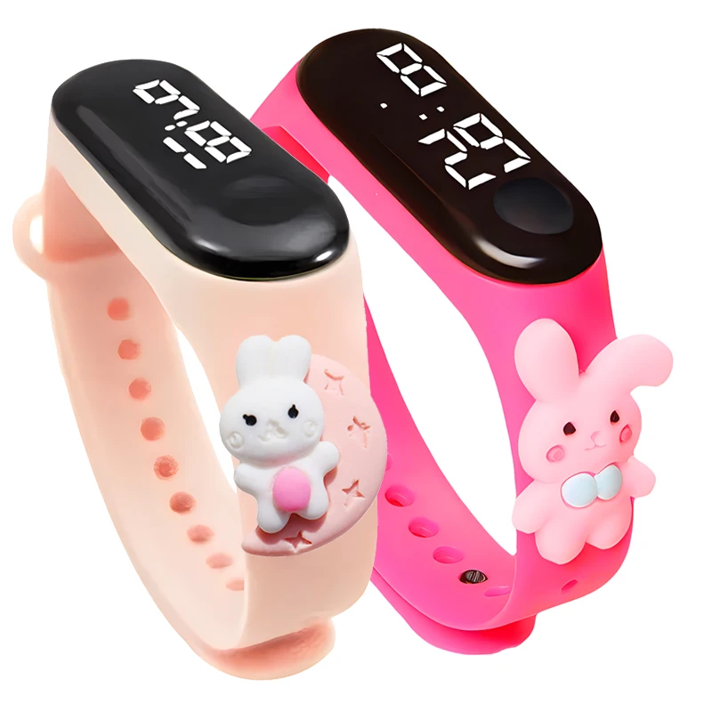 Factory Wholesale Children LED Watch Waterproof Sport Bracelet Girls Boys Digital Watches Smart Touch Kids Electronic Watch Toy