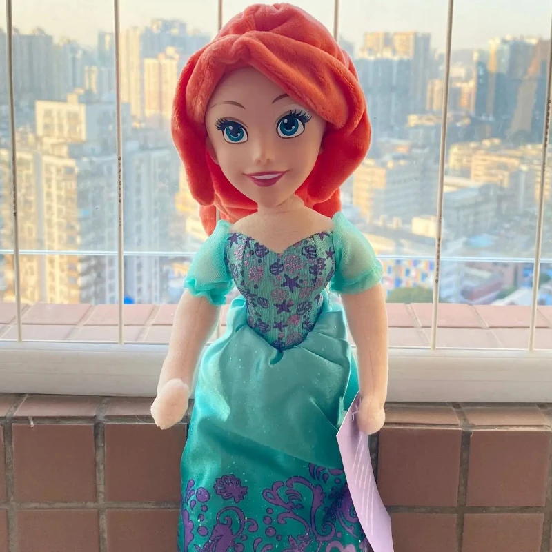 

40cm Mermaid Ariel Belle Princess Elo Princess Cinderella Snow White Plush Toy Cute Pillow Doll Toy Children's Birthday Gift