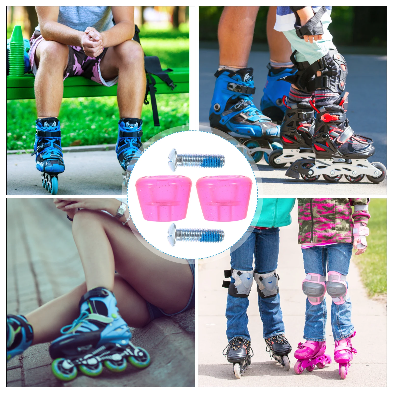 

1 пара износостойких заглушек для коньков, профессиональные сменные регулируемые упоры для пальцев роликовых коньков, аксессуары для тормозов, аксессуары для тормозов