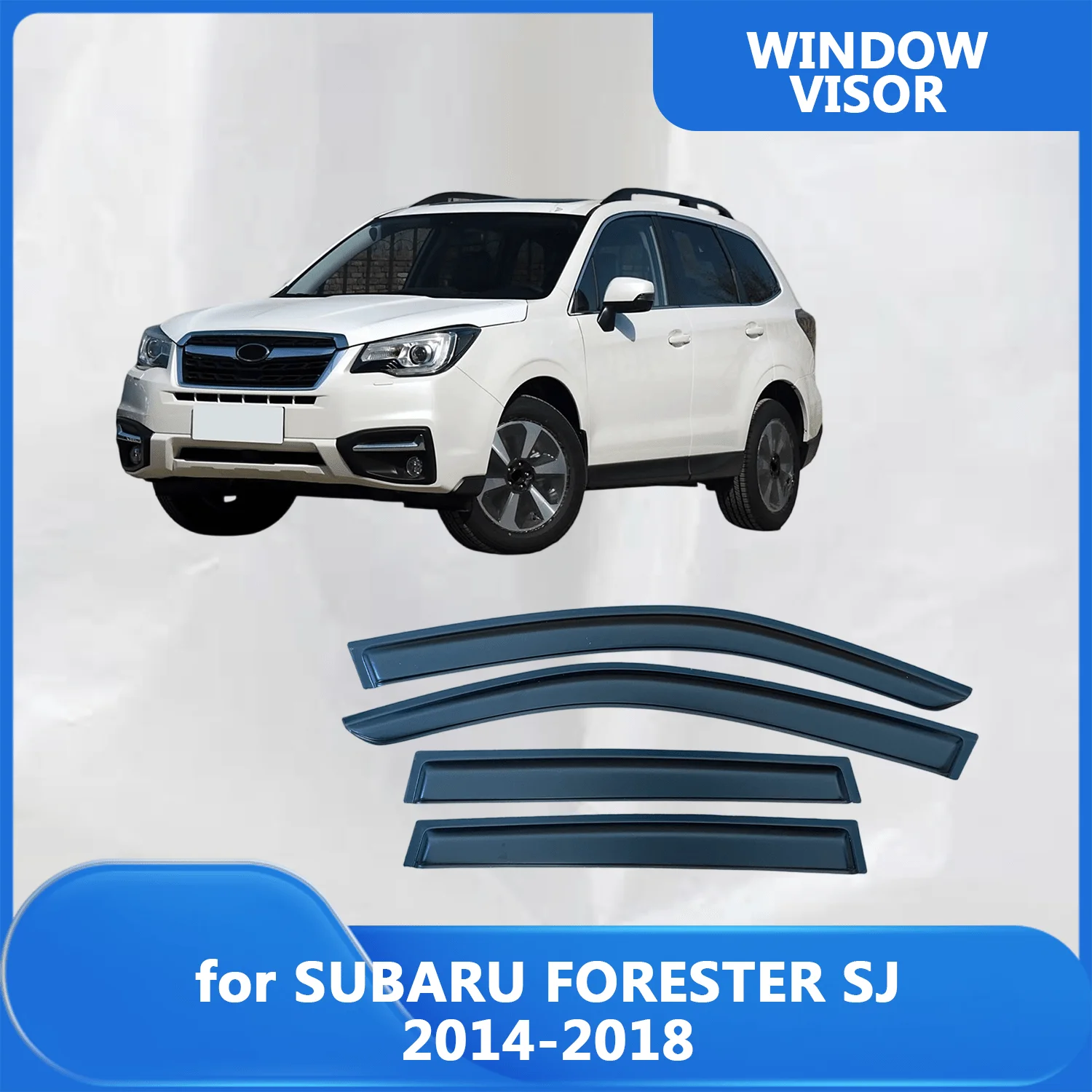 

Window Visor for SUBARU FORESTER SJ 2014 2015 2016 2017 2018 Wind Deflectors Rain Guards Door Visor Vent Shades Sun