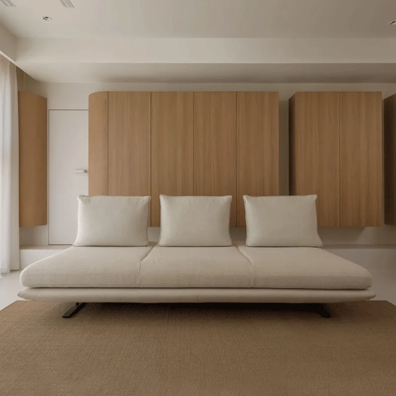 Sofa, minimalist living room, double-sided seating without armrests, wabi sofa, sofa