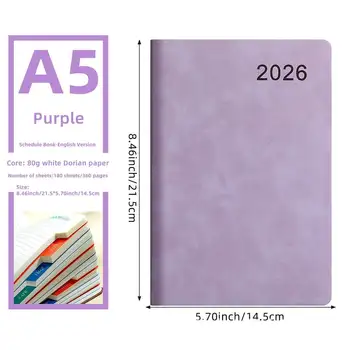 2026年新款A5尺寸真皮日記本,365天日程本,適合學生使用。 8 最佳銷售 行程 - №4