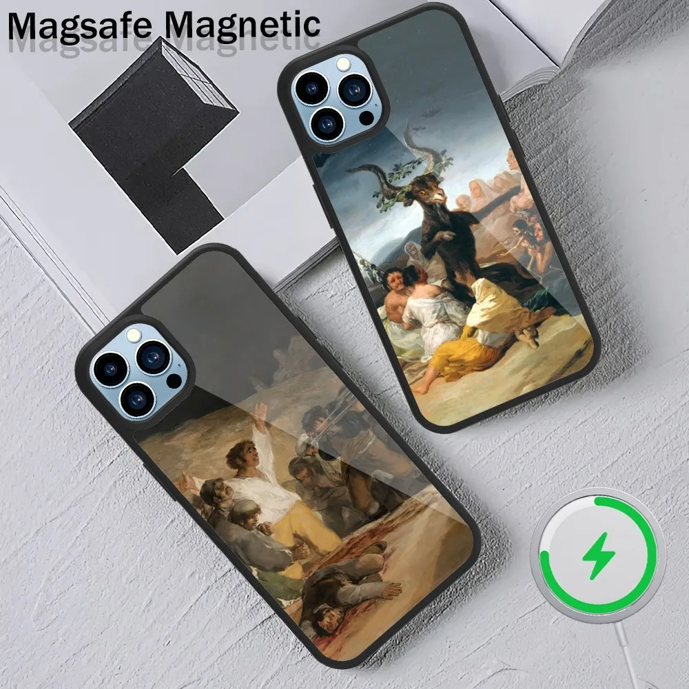 

Spain Francisco Goya Art Phone Case For iPhone 15 14 13 12 11 Plus Pro Max Magsafe Magnetic Wireless Charging