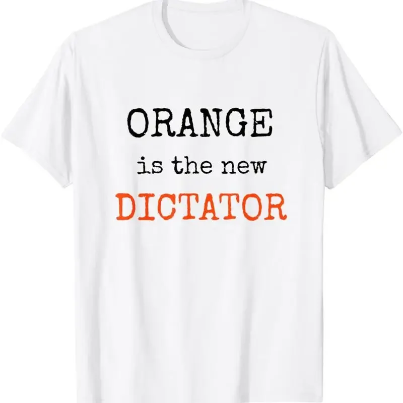 

Orange Is The New Dictator Graphic Men's Cotton T-Shirt Breathable Short Sleeve Tee
