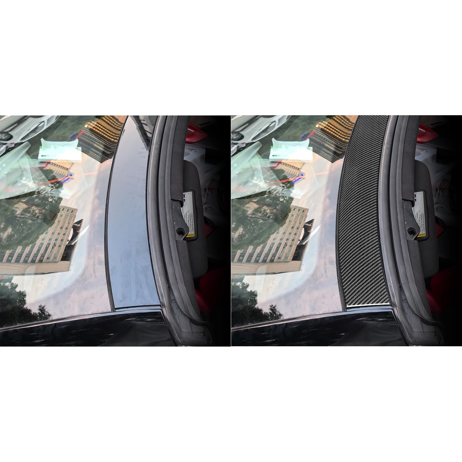 For Chevrolet Corvette C8 Z51 Z06 2020-2023 Real Carbon Fiber Sticker Front windscreen roof panel Car Accessories decorative