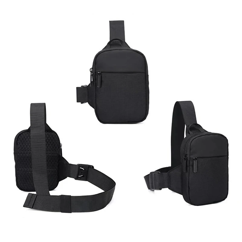 Mini-Brusttasche für Herren und Damen, lässige Umhängetasche, wasserdichtes Nylon, für Outdoor-Aktivitäten, Laufen, Radfahren, Reisen, Handytaschen – Detail 2