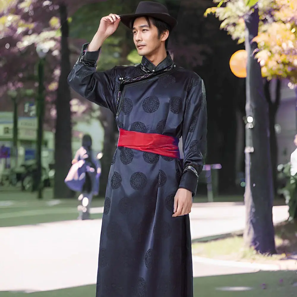 Men's Mongolian Clothing Daily Performance and Show Robe Spring Autumn