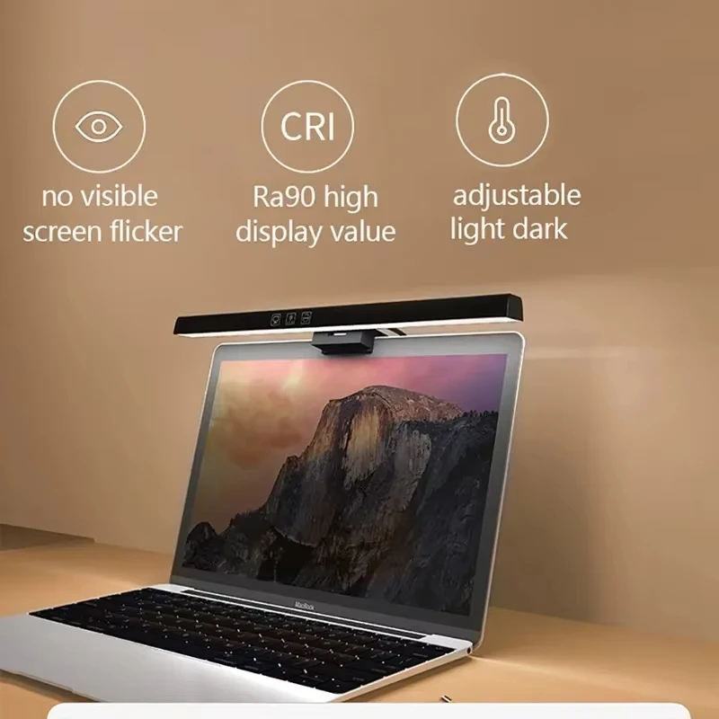 Hanging Led Desk Lamp,monitor Light Strip Eye Protection Dimmable Light for Office Study Gaming Reading, Fit Flat Curved Screens