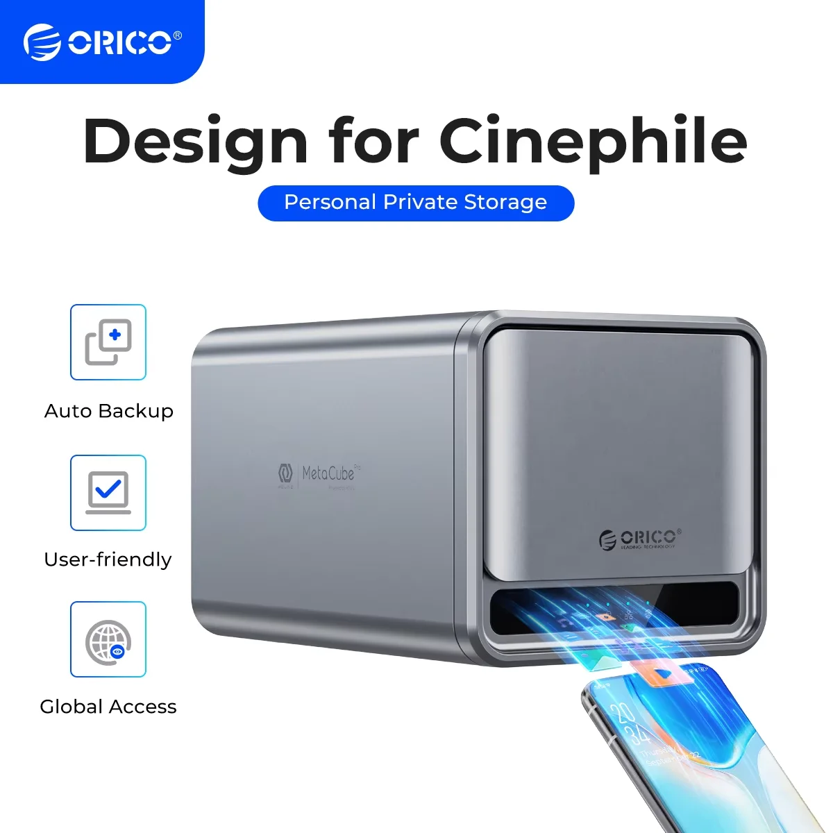 

ORICO Personal Network Attached Storage Support Remote Access Share Data Intelligent Classification Automatic Backup 2/5-bay