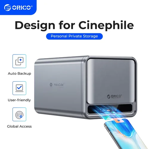 Imagen 1 del producto ORICO Soporte de almacenamiento adjunto en red personal Acceso remoto Compartir datos Clasificación inteligente Respaldo automático 2/5 bahías