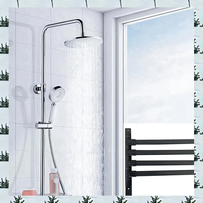 

Поворотная вешалка для полотенец ABLG с вешалкой для полотенец с 4 рычагами, нержавеющие вешалки для полотенец для ванной комнаты 180 ° Вращение