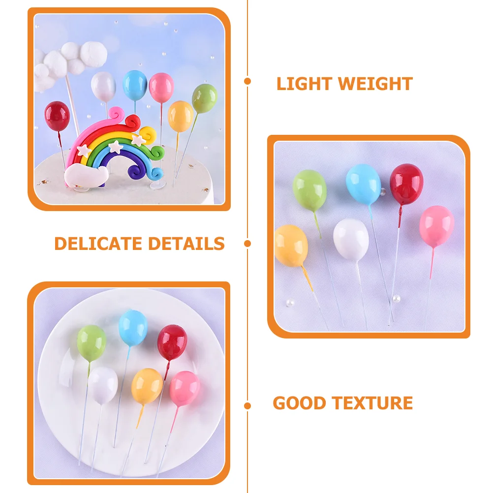 12 Pcs Balloon Cake Insert Decorating Supplies near Me Cupcake Toppers Dessert Birthday Baking DIY Decors Inserting Foam