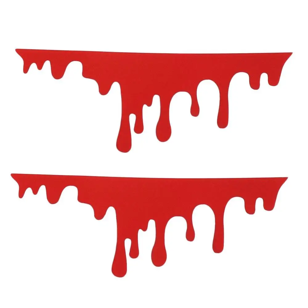 

Halloween Car Red Blood Drips Stickers PET Reflective Red Blood Car Headlight Sticker Easy Install Waterproof