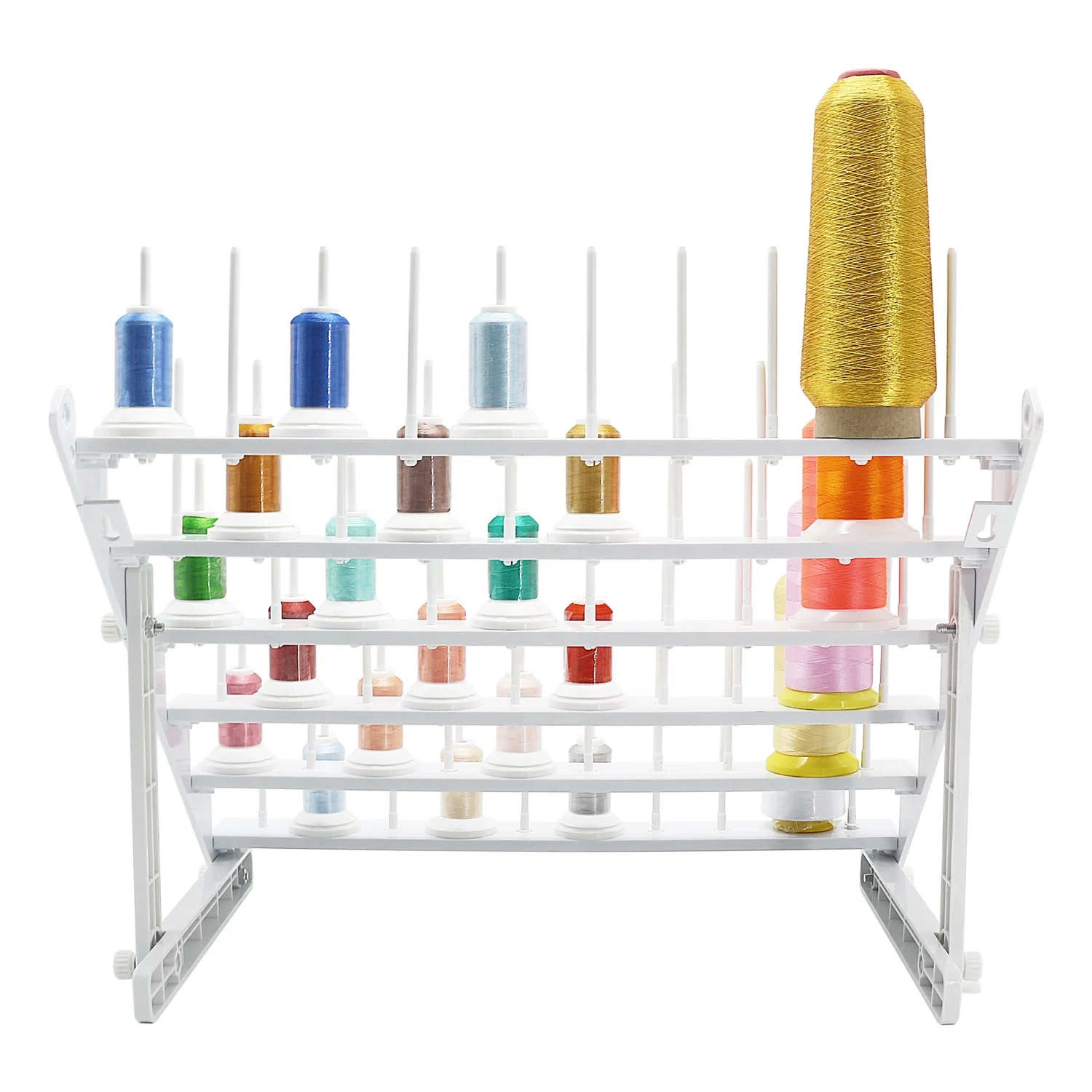 Cone Plastic Thread Rack Holder, Wall Mount, Embroidery Organizer, Storage, Quiting Hair Braid, 60 Spool