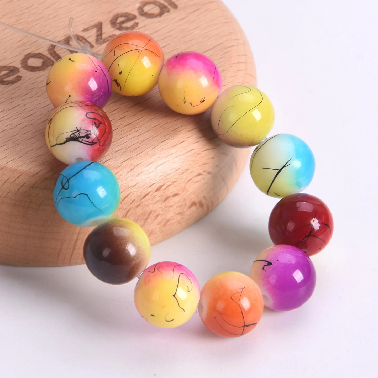 

20 шт. круглые 10 мм, непрозрачные стеклянные бусины для рукоделия, фурнитура для браслета для самостоятельного изготовления ювелирных изделий # ~ 141 #