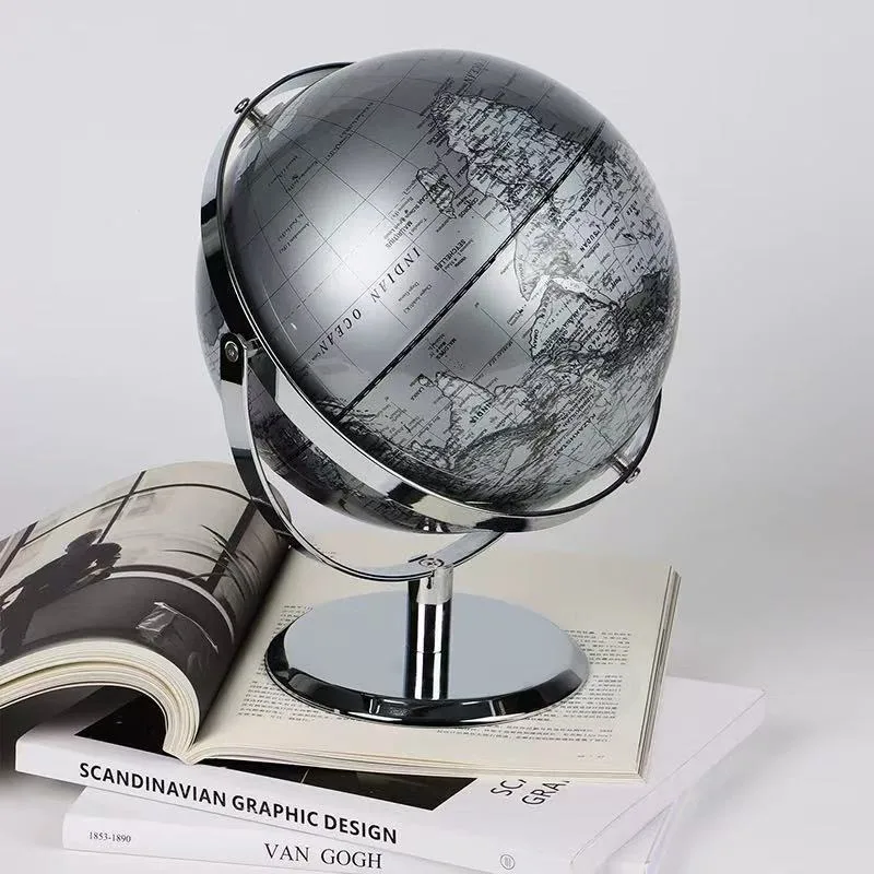 25cm Luksusowy Srebrny Globus – Office Furniture World recenzja i cena