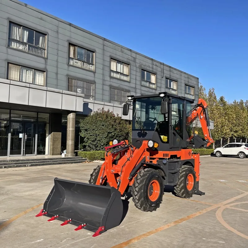 High Efficiency Backhoe Loader 1.2t 2t Excavator and Loader 2 in 1 Heavy Duty Digger Loader CE/EPA/Euro 5