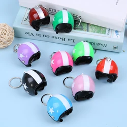 Motorcycle Helmets Key Chain Women Men Cute Safety Helmet Car Keychain Bags