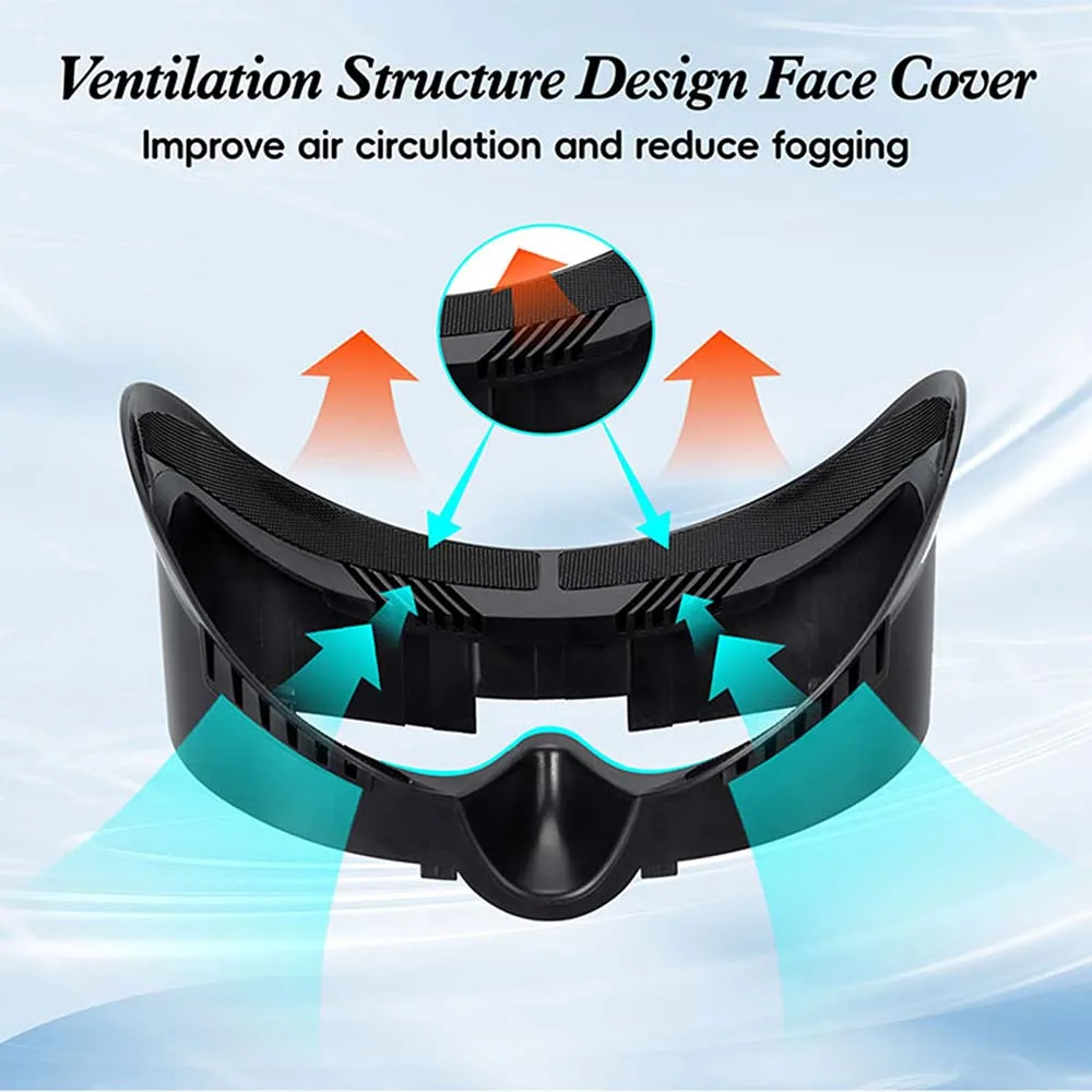 Leather Replacement Facial Interface Bracket For Meta Quest 3 PU Leather Breathable Sweat Guard Face Pad VR Accessories