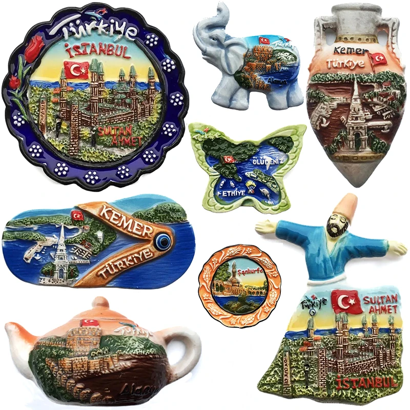 Turkey Fridge Magnets Fethiye Kusadasi Bodrum Travelling Souvenirs Kemer Şanlıurfa Istanbul Fridge Stickers Christmas Gifts