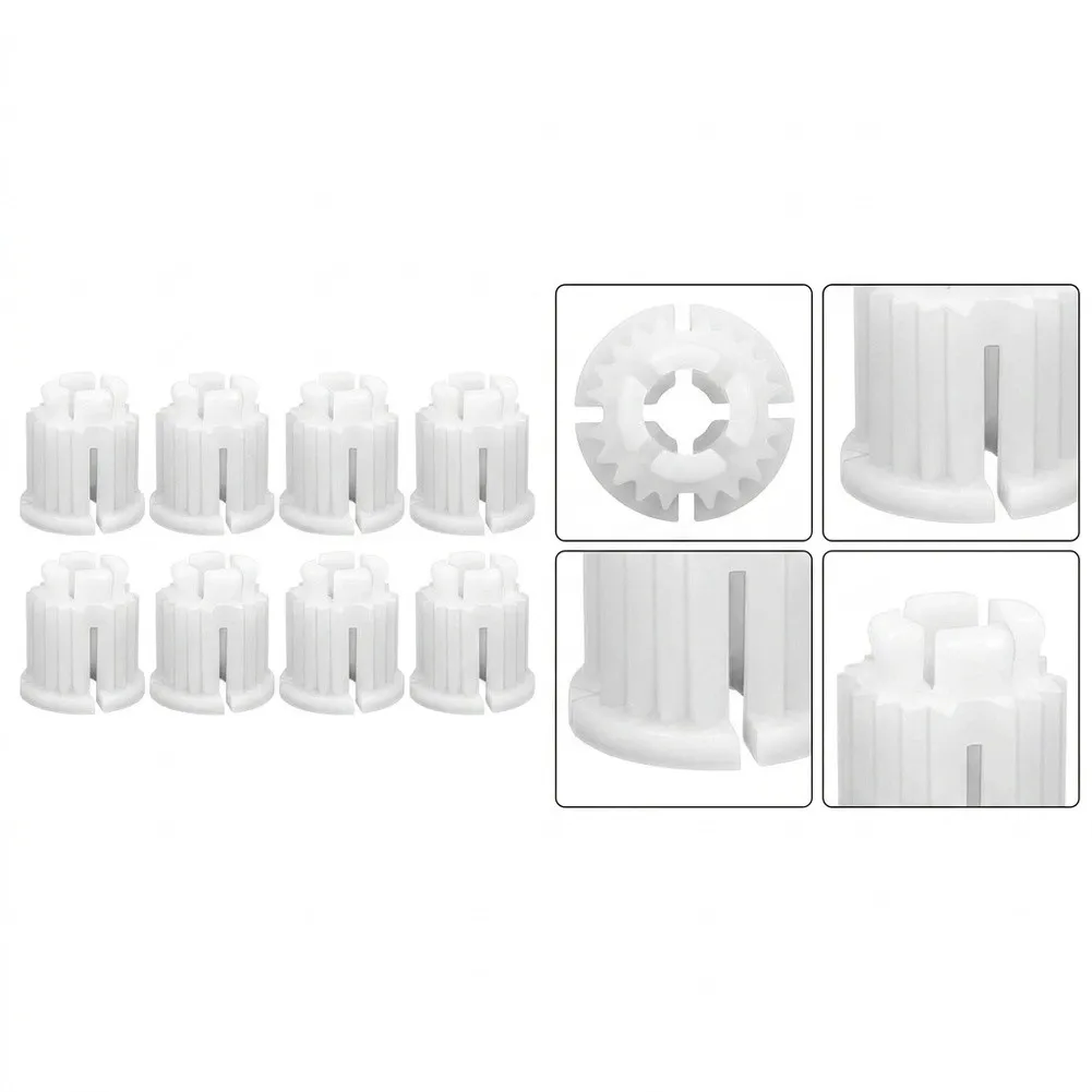 8Pcs Plastic Tap Locking Sockets for Rotary Knob Replacement with 10mm Inner Diameter and 14.5mm Outer Gear Rim