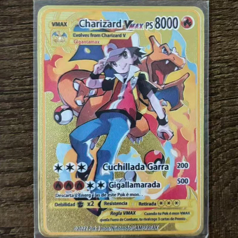 2026 NEUE Metall-Karte 10000HP Punkte Mega Charizard Blastoise Arceus Karte Golden English Mewtwo Anime Sammelkarten Geschenk – Detail 4