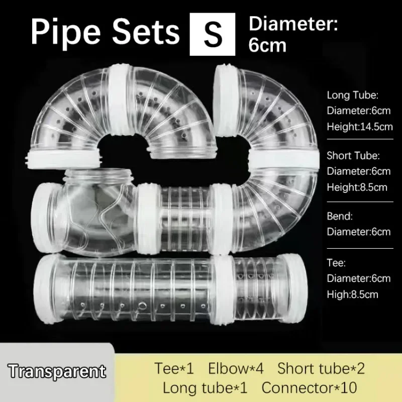 Hamster Coop External Pipelines Can Be Randomly Spliced DIY Landscape Design Pipes Hamster Cage Modification Movement Tunnel