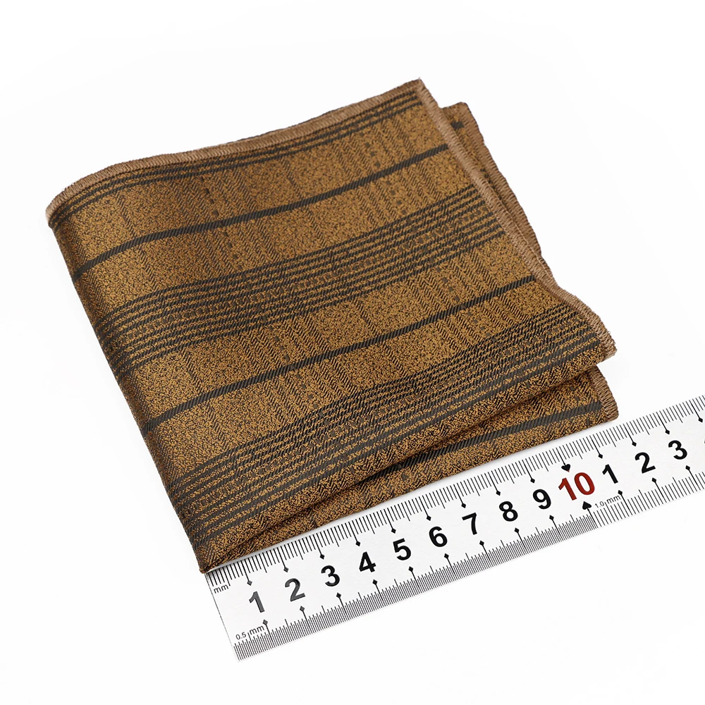 مردوں کا پالئیےسٹر 24cm پاکٹ اسکوائر دھاری دار پھولوں والا سرخ نیلا بھورا کلاسک بزنس رومال ویڈنگ پارٹی لوازمات