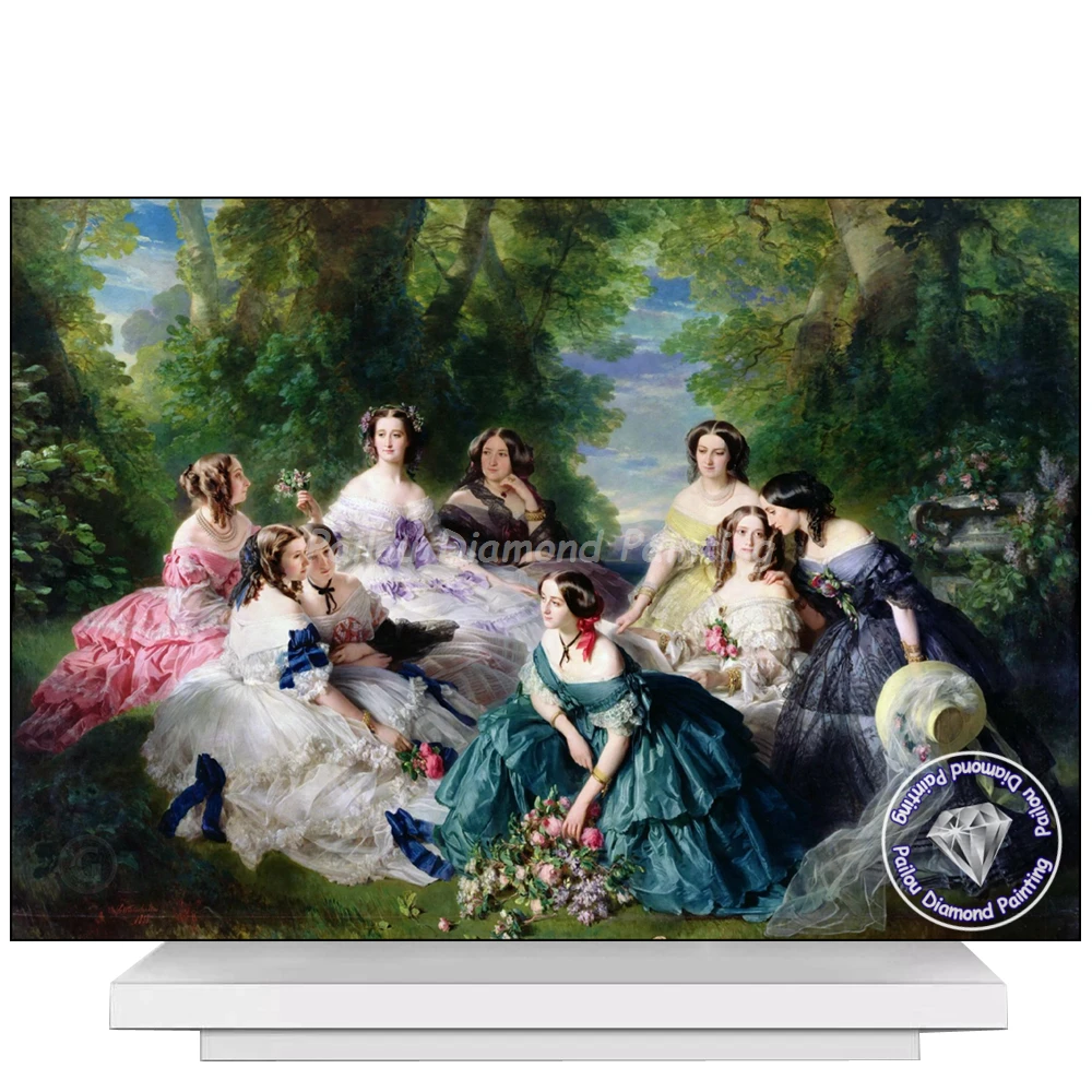 

Empress Eugenie Surrounded By Her Ladies In Waiting Famous Art Diamond Painting Cross Stitch Franz Uniterhalter Artwork Decor