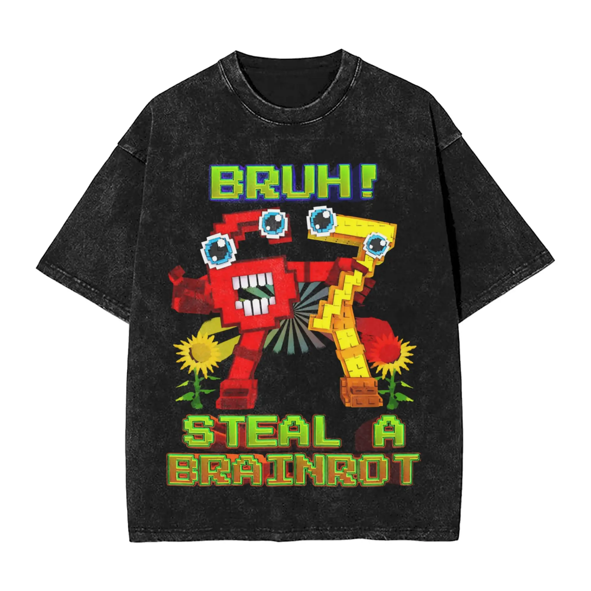 

Men Women Harajuku Washed T-shirts 67 Six Seven 6-7 Funny Italian Brainrot Printed T Shirt Accessories Oversize Tee Shirts