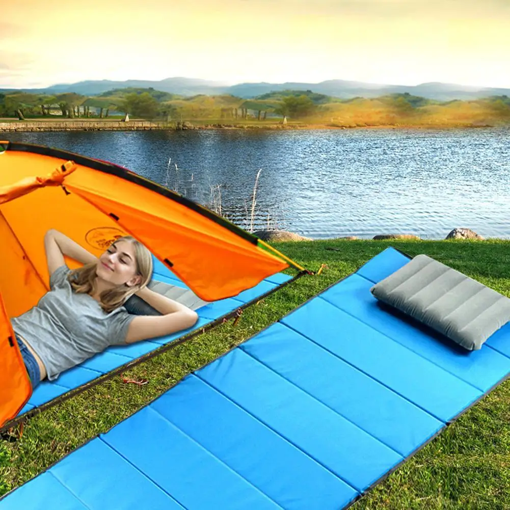 

Outdoor Sleeping Pad Camping Mat Portable Folding Bed Foldable Camping Mattress Compact Travel Sleeping Mat