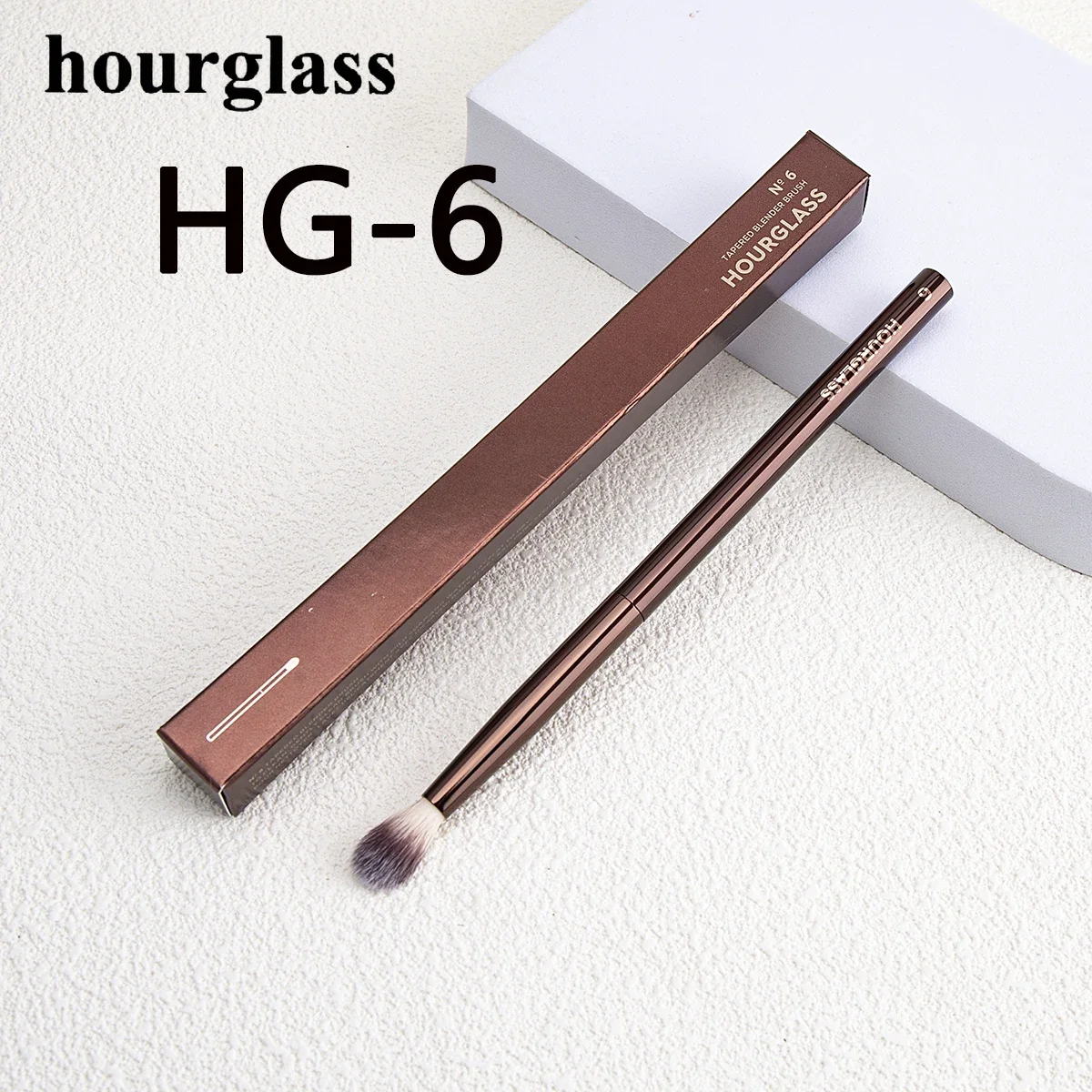 Hourglass 6 Blending Brush Makeup Brown Metal Handle Tapened Blending Brush Small Eyeshadow Crease Smudge Makeup Tool