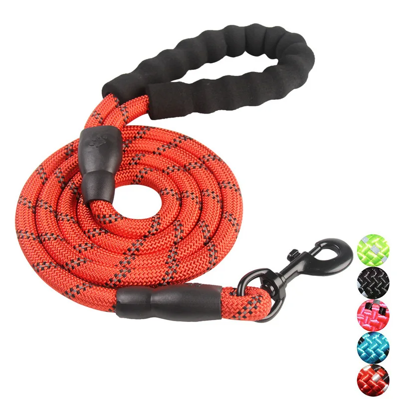 

New dog rope pet products traction rope reflective nylon round rope walking rope dog traction dog chain