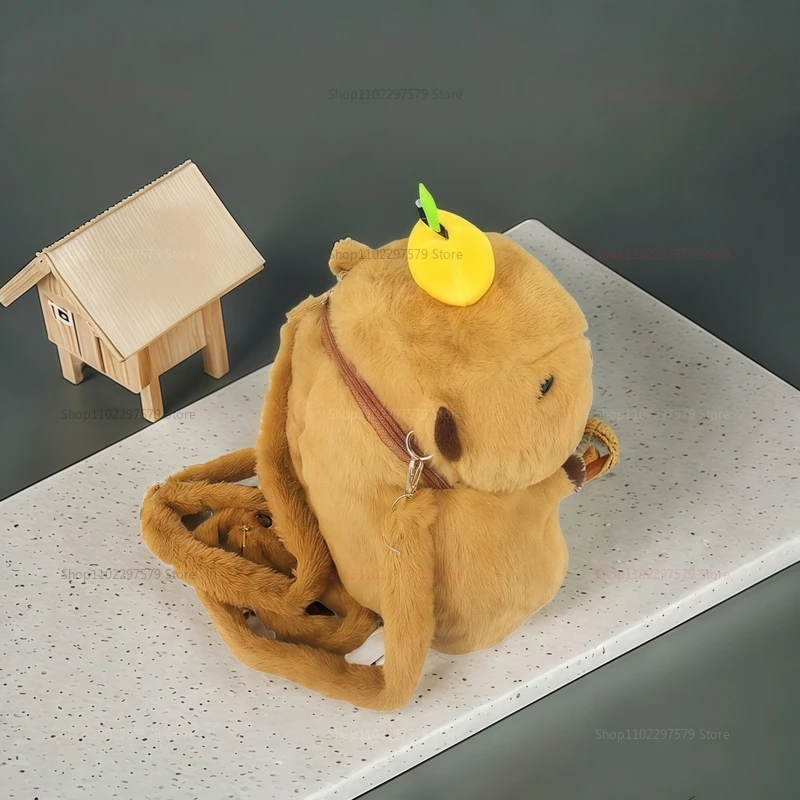 Capybara Plüsch Rucksack Kawaii Mode Plushie Puppe Pelz Tasche Kinder Tasche Schulter Tasche Mini Rucksack Taschen Geschenke für Freundin