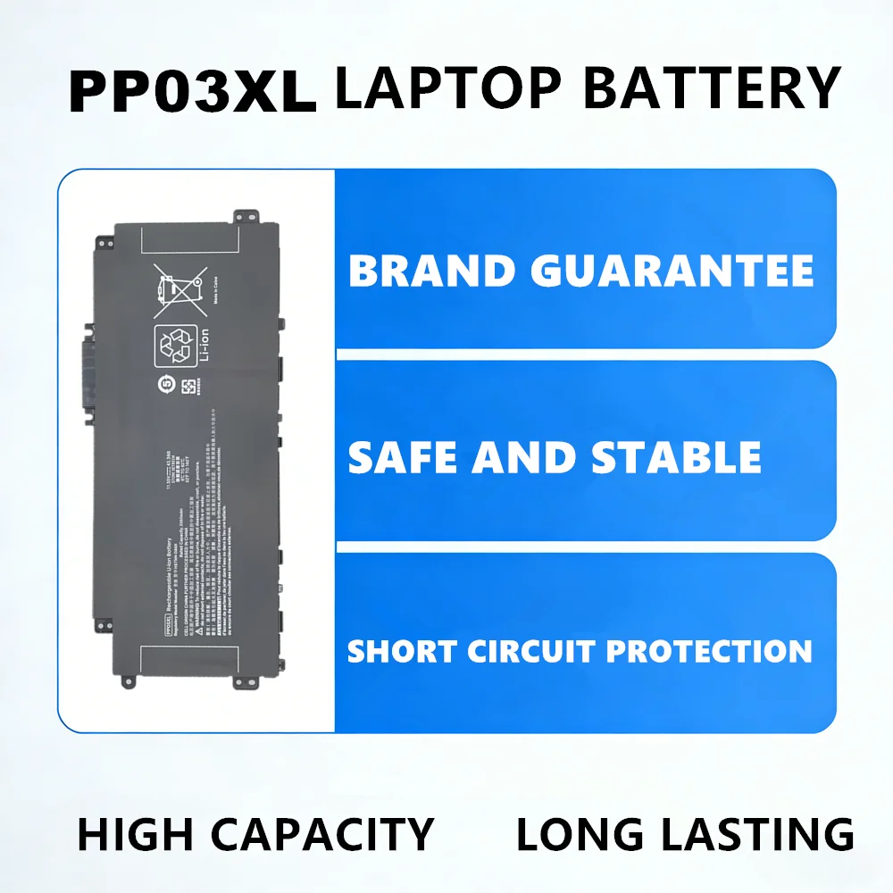 PP03XL PV03XL Battery for HP Pavilion X360 14-DW 14-DV 13-BB 15-EH Series, 11.55V Laptop Replacement Battery