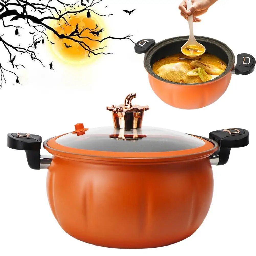 

8L Large Capacity Pumpkin Micro Pressure Pot Household Kitchen Cooker Stew Soup /steamer Pot Non Stick Cooking Pot