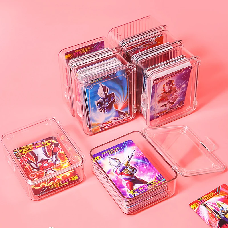 Transparent Idol Kpop Star Photo Storage Box With Flip Lid Photocards Holder Small Card Collection Card Dustproof Storage Box