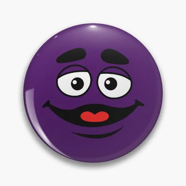 Grimace Face  Soft Button Pin Badge Collar Funny Gift Hat Decor Lover Metal Women Clothes Cartoon Fashion Brooch Lapel Pin