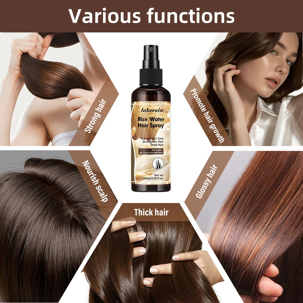 NEW Fermented Rice Water for Hair Growth Infused Keratin Vegan Non-Greasy Spray Naturally Thicker Longer Softer Men & Women image 3