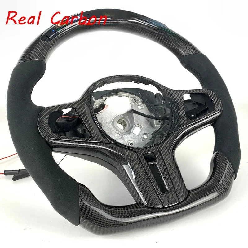 For BMW 3 Series G20 G30 G21 G22 G23 320i 2019-2024 Exact Fit Alcantara Leather Carbon Fiber Steering Wheel