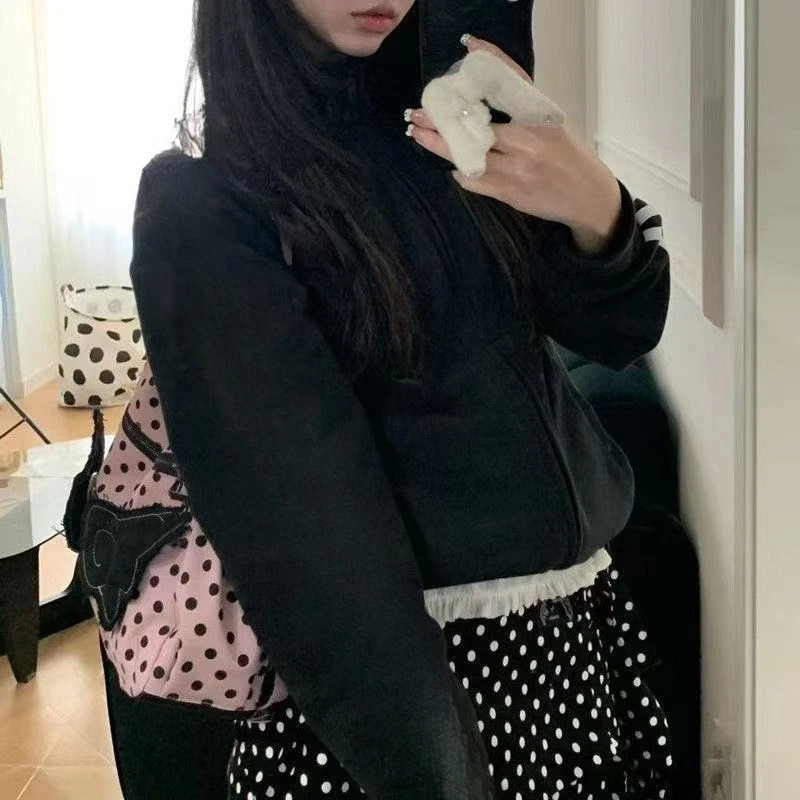 

Korean All Match Streetwear Women's Handbags Vintage Dots Grunge Backpacks Casual Y2K Aesthetic Shoulder Crossbody Bags