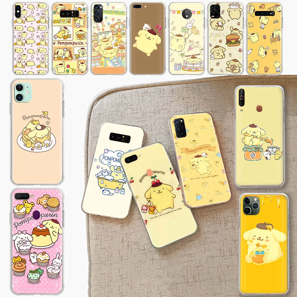 C-29 PomPomPurin TPU Case for Motorola  Moto G6 E22 E22I Play G50 G51 G71 5G G60 G60S G41 G52 G42 G32 G23 G22 Plus