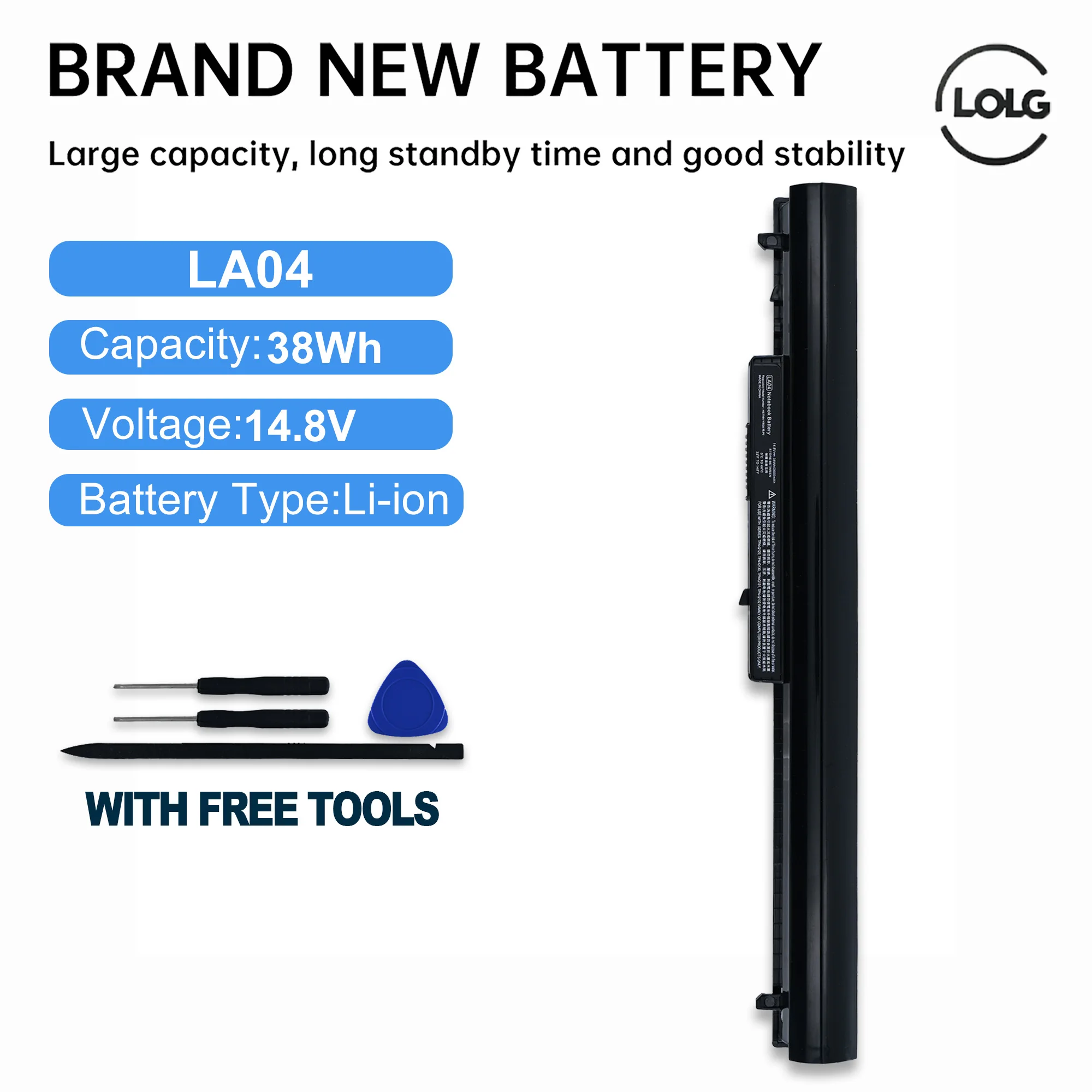 LOLG LA04 Laptop battery For HP Pavilion TouchSmart 14 15 Notebook PC series F3B96AA 728460-001