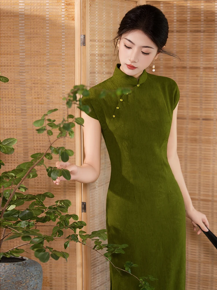 

New Chinese Sle een Suzhou Women's Summer 2025 Retro Republic of China Reformed Dr Slimming Daily Wear