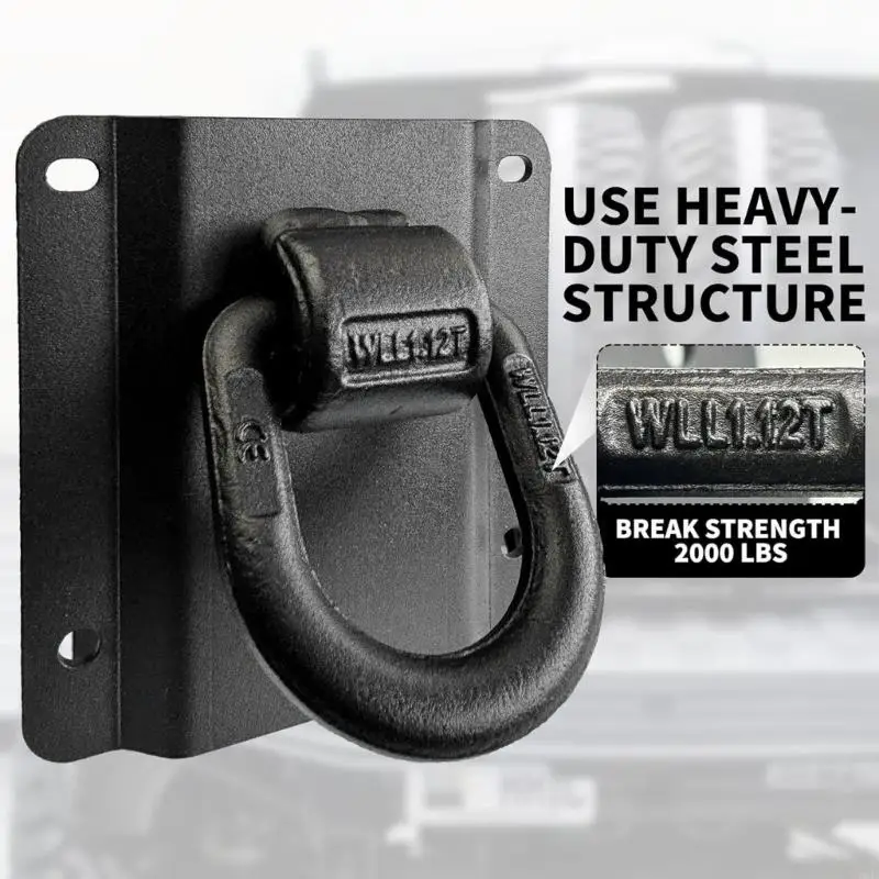 M76E 4-teiliges Befestigungsset für die LKW-Ladefläche mit D-Schlaufe, geeignet für den Laderaum von Pickups – Detail 2