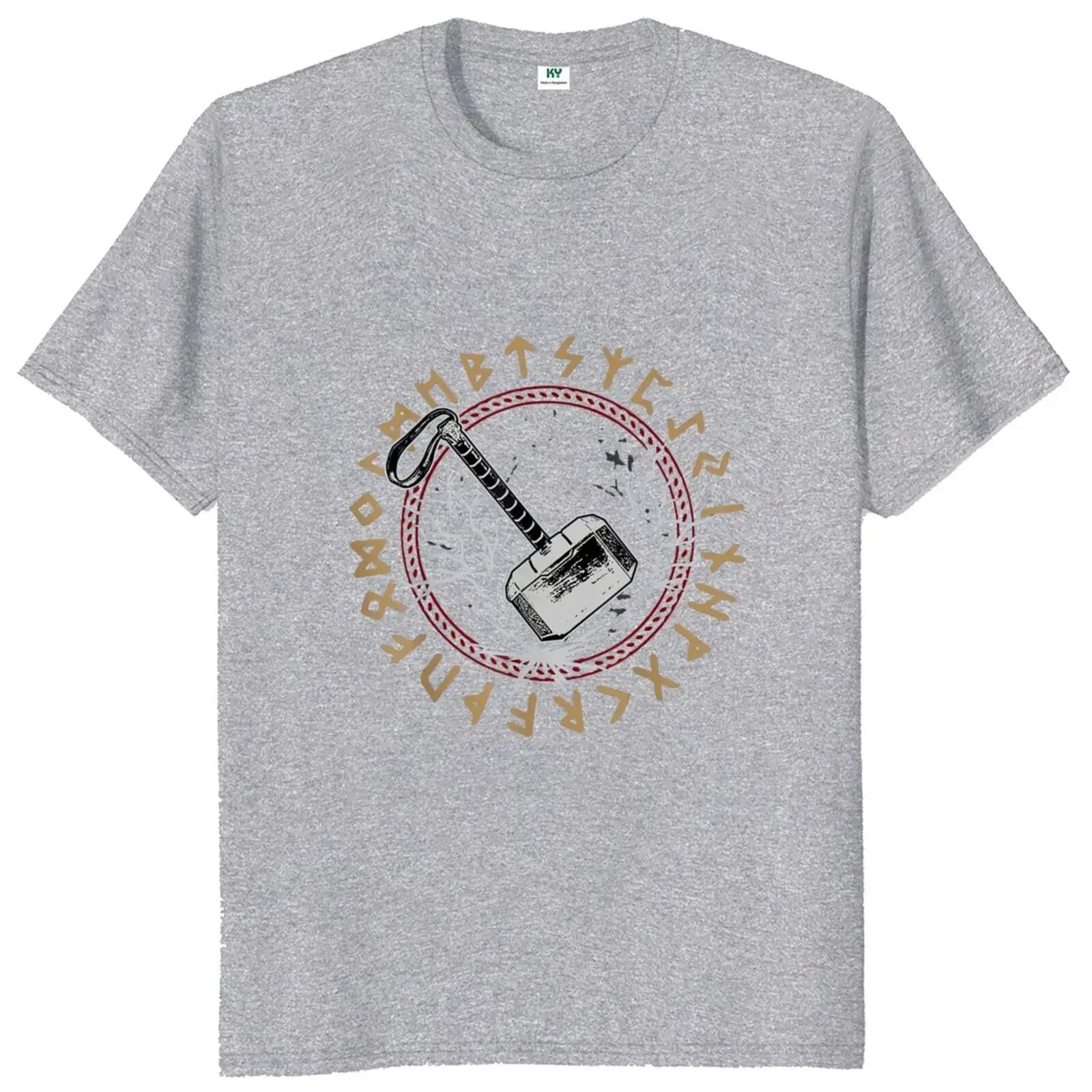 

Thor Viking Hammer T Shirt Norse Mythology Design Novelty Tee Shirt 100% Cotton Short Sleeve Casual Homme Camiseta EU Size