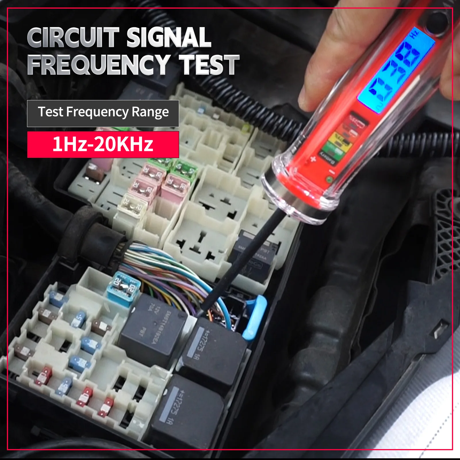 AWBLIN Upgraded Automotive Test Light & Battery Power Detector, 1-75V DC LCD Digital Circuit Tester with Illumination, Heavy Dut