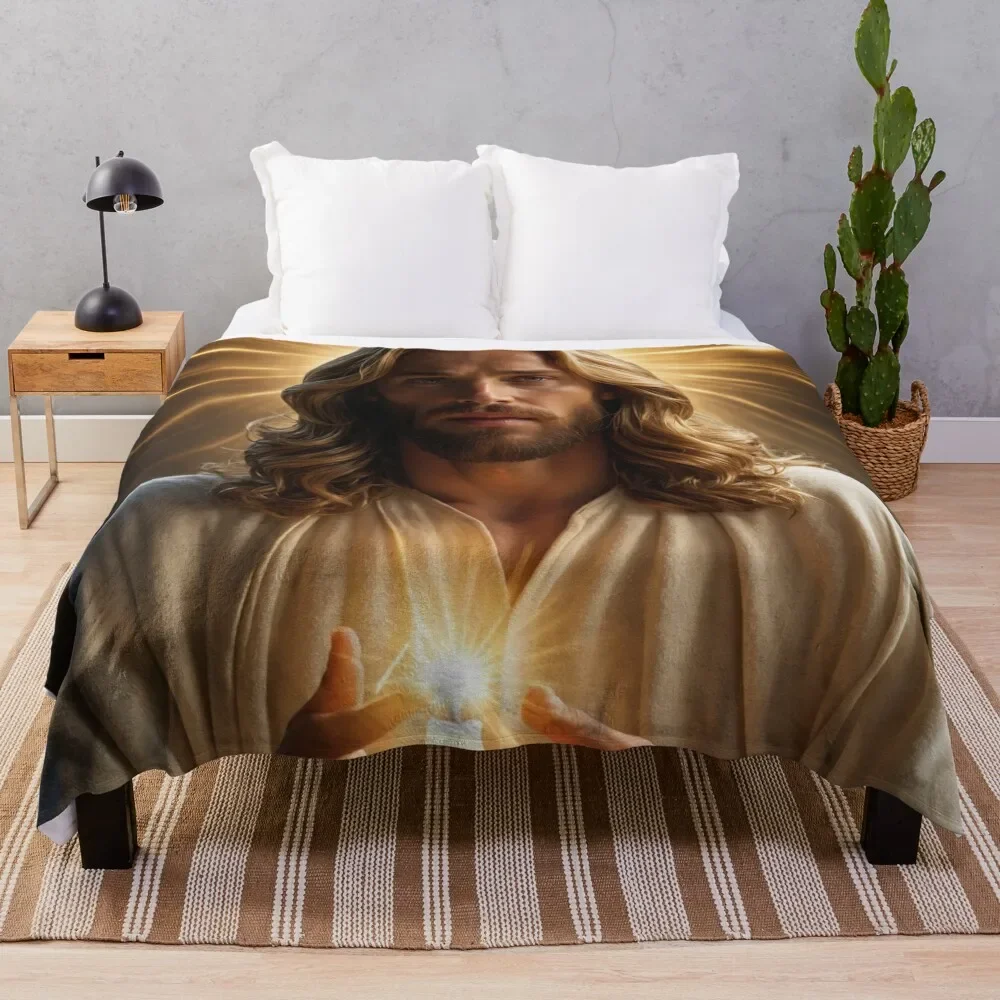 

Jesus Christ Blessings Throw Blanket Decorative Sofa Bed covers Thermals For Travel Sofa Throw Blankets