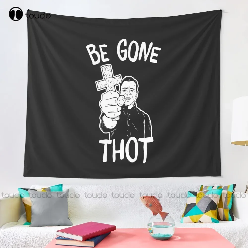 Be Gone Thot Shirt Funny Meme Tapestry Tapestry New Tapestry Wall Hanging For Living Room Bedroom Dorm Room Home Decor