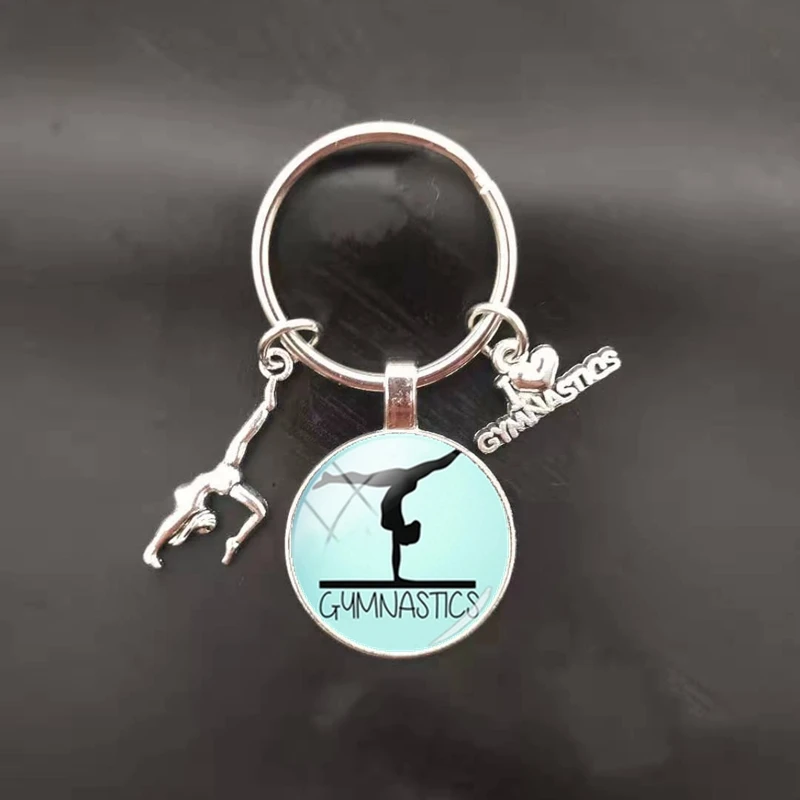 منتج جديد/الجمباز الإيقاعي المفاتيح/الجمباز ، قلادة مع تصميم الكريستال ، اليدوية الجمباز المفاتيح هدية تذكارية